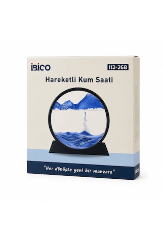 10 Inc - 25cm Renkli Sulu Cam Kum Saati Hareketli Ayna Modeli 5250 Diğer