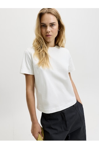Jack & Jones Kadin Box Fit Bisiklet Yaka Tisört - Sophia - 12297887 Çok Renkli