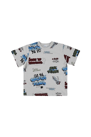 Civil Boys New York Baskılı 6-9 Yaş Tişört - Koyu Taş Rengi