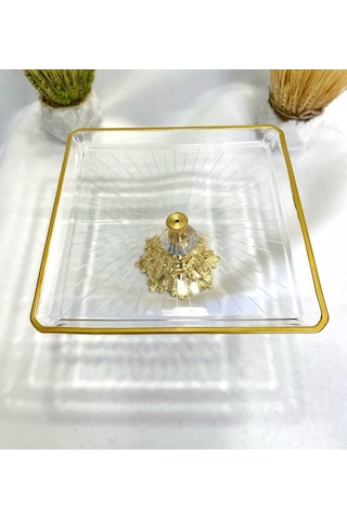Yeppostore Yeppo Store Madlen Metal Ayaklı Sunumluk Tabak Gold