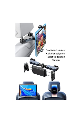Siolanzi Koltuk Arkası Ayarlanabilir Telefon Tablet Tutucu Siyah