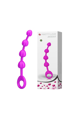 X-sense Baile Mor 4 Farklı Boyutta Sıralı 20 Cm Anal Boncuk Plug