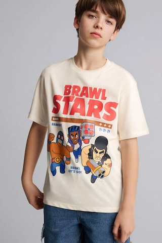 Defacto Brawl Stars New Regular Fıt Ekru Erkek Çocuk T-shirt G8946a8/er99