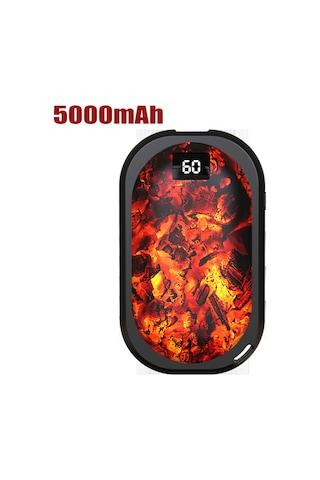 Xiyyadms Usb Şarjlı 3 Seviye Isıtma El Isıtıcı, 5000mah Taşınabilir Power Bank, Hızlı 5sn Isıtma, Siyah, Kış Hediyesi