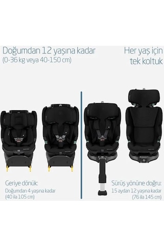 Maxi-Cosi Emerald 360 Pro I-Size Dünyanın İlk Kızaklı, Araç Dışına Çıkabilen, ADAC'lı 0-36 kg Bebek Oto Koltuğu