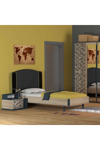 Meltem Kids Active Genç Odası Tek Kişilik Karyola 100x200 Cm