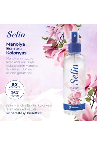 Selin 80 Derece Manolya Esintisi Sprey Kolonya 4 x 100 ML