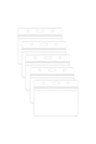 Fosenze Pvc Su Geçirmez Kimlik Kart Koruması, 5 Adet, 3x4 İnç, Şeffaf Kart Kılıfı Diğer