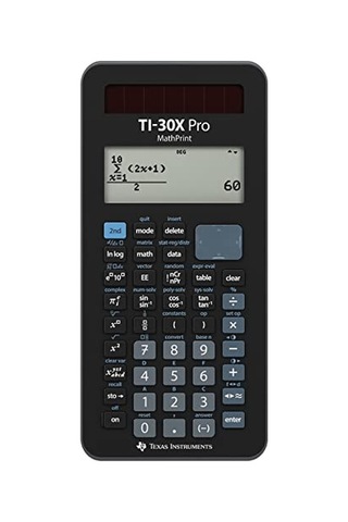 Tı-30x Pro Mathprint Okul Hesap Makinesi 4 Satırlı Yüksek Çözünürlüklü Ekran, Güneş Enerjisi Ve Pille Çalı Genel
