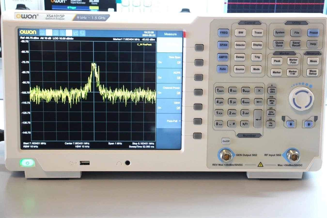 Owon Xsa1015p-tg Spektrum Analizör 10,4 Dokekr 1,5 Ghz