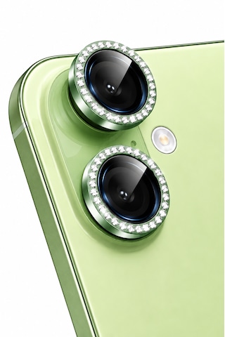 Apple iPhone 17 Uyumlu Taşlı Kamera Lens Koruyucu Ada Çayı