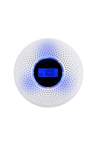 Springsun Karbondioksit Ve Duman Birleşik Algılayıcı - Akıllı Elektrokimyasal Sensör, Lcd Ekran, Ses Ve Işık Uyarı, 80db Ses Seviyesi - Acj-512c