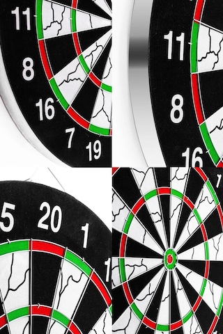 Büyük Boy Çift Taraflı Dart Seti 37cm Dart Hedef Tahtası 6 Oklu