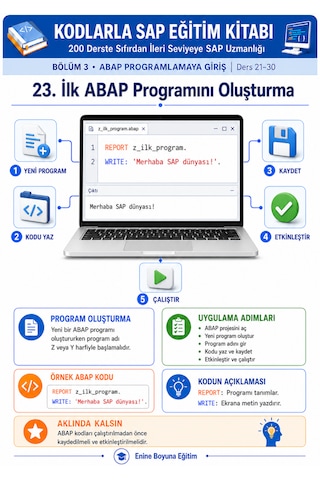 Kodlarla Sap Eğitim Seti 2 Kitap, 200 Ders, Tamamı Renkli