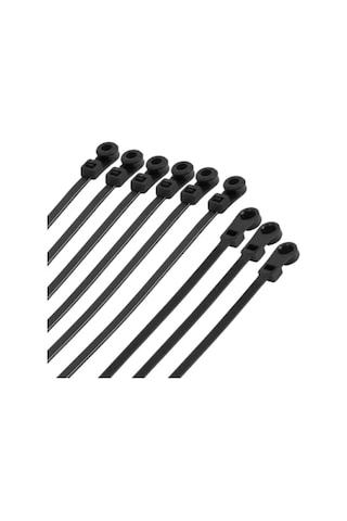Delikli Vida Kablo Bağı Plastik Kelepçe 100'lü Paket - Siyah, 3.6x150mm 0.45 - Beyaz - Düz - 100m