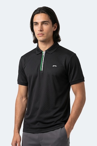 Slazenger Kenshın Erkek Polo Yaka Siyah Tişört