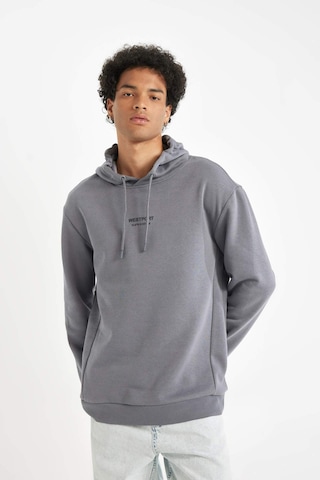 DeFacto %100 Pamuk Relax Fit Kapüşonlu Baskılı Sweatshirt Y9652AZ24AUGR439