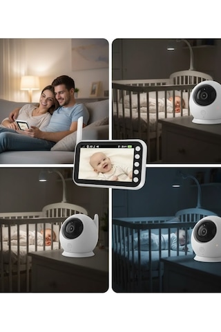 4.5 İnç Ekranlı Gece Görüşlü Bebek Kamerası Ve Monitörü 34648524