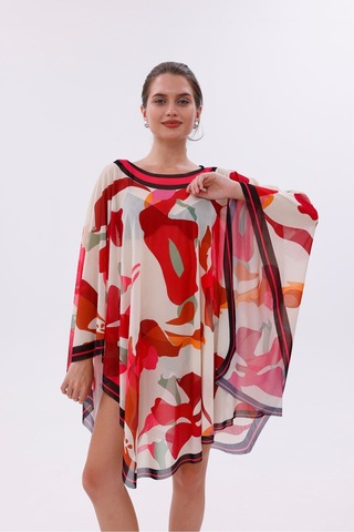 Tarzını Seç Kısa Kimono Pareo - Tesettür Pareo - Kemer Model 180x135 Cm Çok Renkli