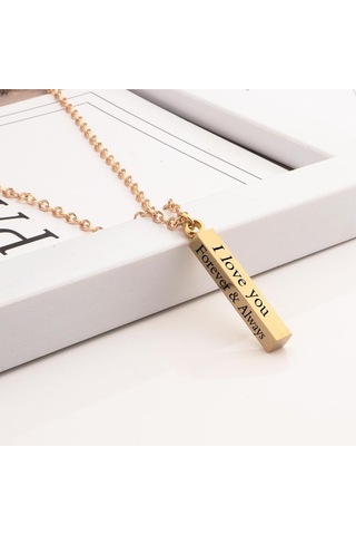 Paslanmaz Çelik Kolye Kolye Dilek Ayağı Siyah Gümüş Sütun Kolye Çiftler İçin Sevgililer Günü Hediyesi Siyah