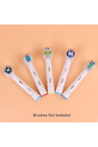 Oral-b Uyumlu Şarjlı Diş Fırçası Ve Elektrikli Diş Fırçası Başlıkları Için Koruma Kapağı 6 Adet