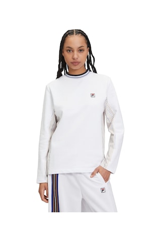 Beyaz Fila Kadın Bisiklet Yaka Sweatshirt Flared Tw411143 BEYAZ