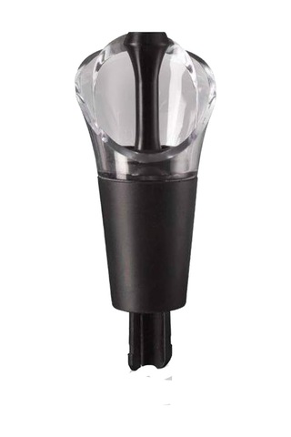Vacu Vin 6504606 Şişe Ağzı Kilitli 2'li Set, Plastik, Siyah, 3 X 3 X 8 Cm