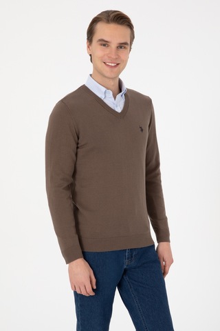 U.S. Polo Assn. U.s. Polo Assn. Erkek Vizon Kazak /triko 50313662-vr052