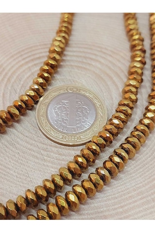 Yasamtohumu Hematit Taşı Rondela Dizi 3x6mm 54670 Çok Renkli