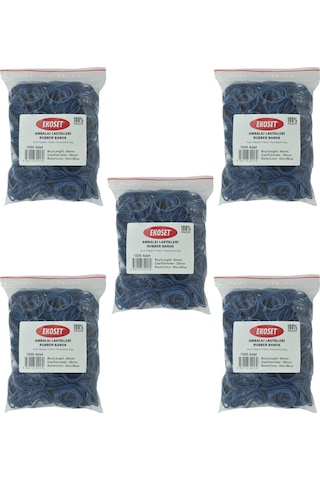 Ekoset Mavi Paket Ambalaj Para Lastiği 40Mm 5.000 Adet