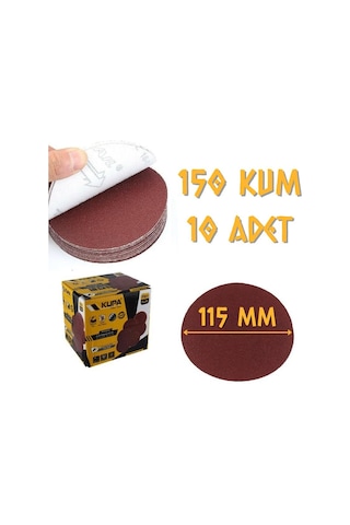 Kupa Yuvarlak Cırt Zımpara 115 Mm P150 Kum 10 Adet