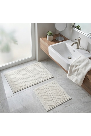 Elsim Home Zigzag Paspas Seti Krem