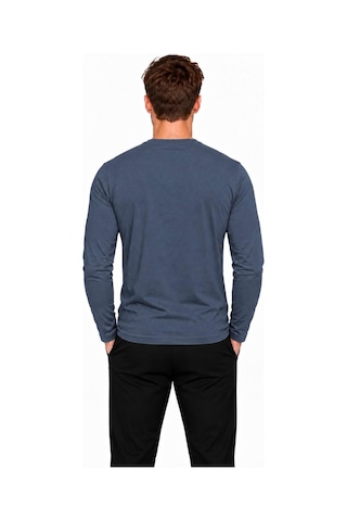 Axxel Erkek Pamuklu Bisiklet Yaka Uzun Kollu T-shirt-d4005 Açık Haki