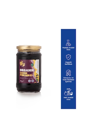 Ots Organik Üzüm Pekmezi 380 gr (Organik Sertifikalı, Pestisit Analizli)