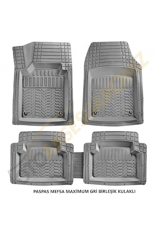 Maxımum Her Araca Uyumlu 4d Havuzlu Oto Paspas Universal Gri