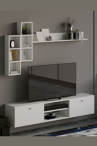 Decormet Eclipse Tv Ünitesi Beyaz Çok Renkli