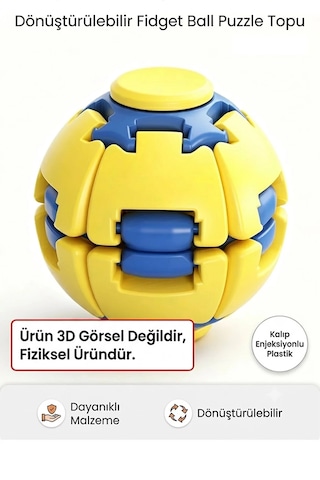 Spin Ball Mekanik Stres Topu Fidget Oyuncak Dönüşebilen Puzzle Çark Bas Çevir Döndür
