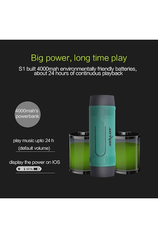 Springsun Zealot S1 Kırmızı Taşınabilir Bluetooth Hoparlör Kablosuz Bisiklet Hoparlörü Fm Radyo Açık