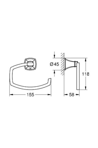 Grohe Grandera Tuvalet Kağıtlığı - 40908ıg0 Krom