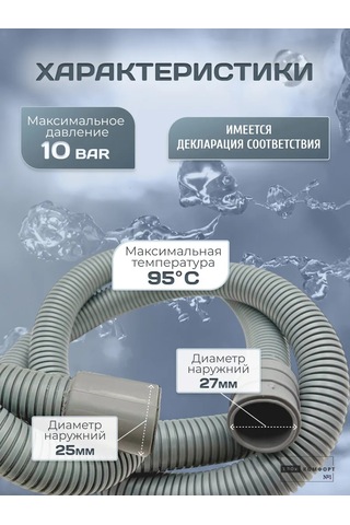 Tvoj Komfort Çamaşır Ve Bulaşık Makineleri İçin 1.5 M Gider Hortumu 320561793