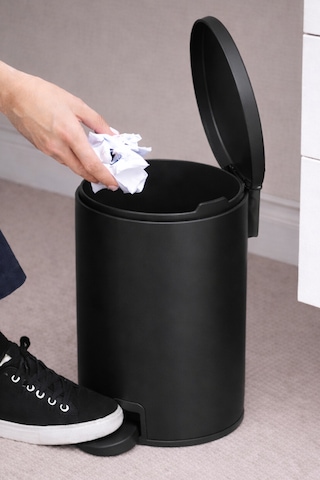 Primanova Cigo Compact 3 Lt Banyo Mutfak Ofis Çelik Çöp Kovası - Mat Siyah