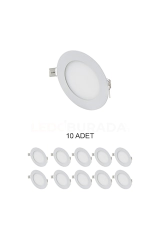 Cata Ct-5144 Slim Led Panel 3w Günışığı Sarı Işık - 10 Lu Paket Beyaz