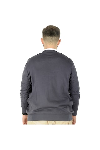 Mode Xl Büyük Beden Kazak V Yaka 22206 Füme 001