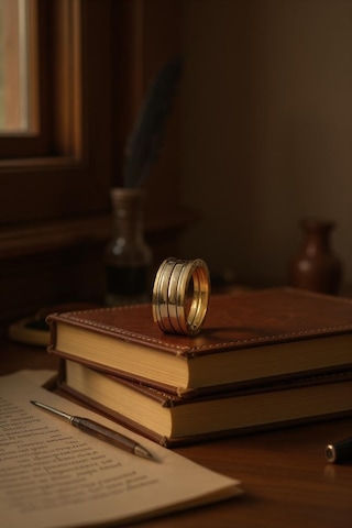 Altın Nesil 14 Ayar Altın Yeşil Beyaz Akordeon Yüzük Sarı Altın