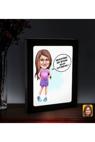 Kişiye Özel Isimli Kız Çocuk Kolay Yetişmiyor Karikatürlü Led Işı (508470758)