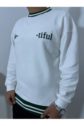 Highlander Be-you-tiful Nakışlı Selanık Kumaş Sweatshirt Siyah