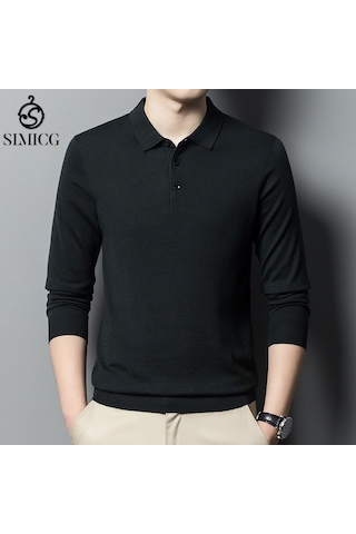 Yeni Erkek Düz İnce Yün Kazak Yeşil Yeşil