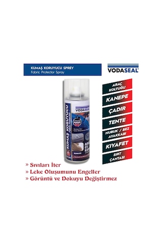 Vodeaseal Kumaş Koruyucu Su Kaydırma Özellikli Sprey 200 Ml