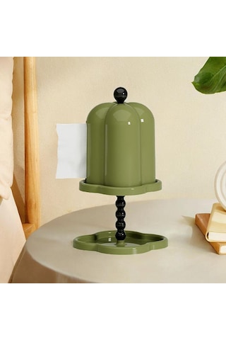 Homyl Tepsili Mendil Kutusu Kağıt Dağıtıcısı Ev Yeşil