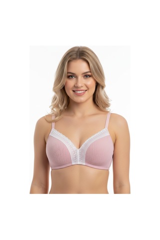 Bonbon Kadın Balensiz Jakarlı Soft Bra Sütyen Bb2103 Pembe